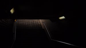 Preview wallpaper tunnel, stairs, dark, darkness