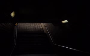 Preview wallpaper tunnel, stairs, dark, darkness