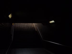 Preview wallpaper tunnel, stairs, dark, darkness