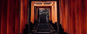 Preview wallpaper tunnel, stairs, steps, columns, china