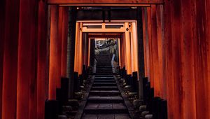 Preview wallpaper tunnel, stairs, steps, columns, china