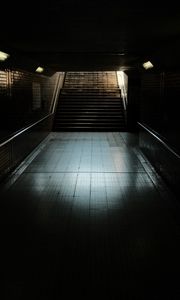 Preview wallpaper tunnel, stairs, subway, dark