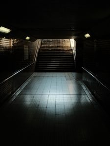 Preview wallpaper tunnel, stairs, subway, dark