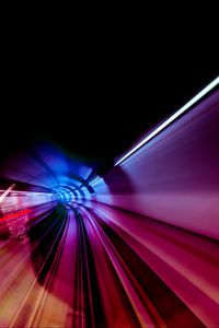 Preview wallpaper tunnel, turn, backlight, movement