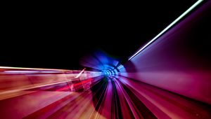 Preview wallpaper tunnel, turn, backlight, movement