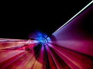 Preview wallpaper tunnel, turn, backlight, movement