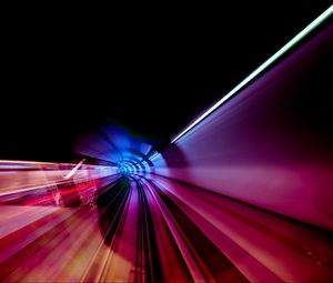 Preview wallpaper tunnel, turn, backlight, movement