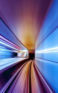 Preview wallpaper tunnel, turn, line, speed, backlight