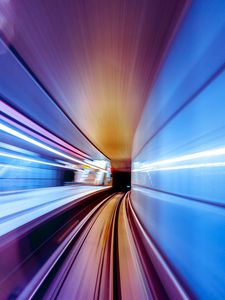 Preview wallpaper tunnel, turn, line, speed, backlight