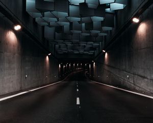 Preview wallpaper tunnel, turn, underground, architecture, copenhagen, denmark