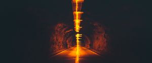 Preview wallpaper tunnel, underground, dark, light
