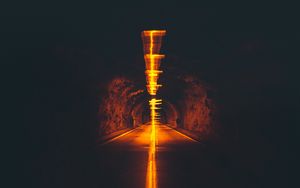 Preview wallpaper tunnel, underground, dark, light