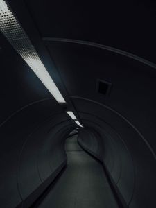 Preview wallpaper tunnel, underground, dark, lighting, building