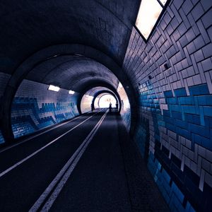 Preview wallpaper tunnel, underground, subway, city, railway