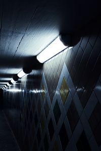 Preview wallpaper tunnel, wall, tiles, lamps, lighting, dark