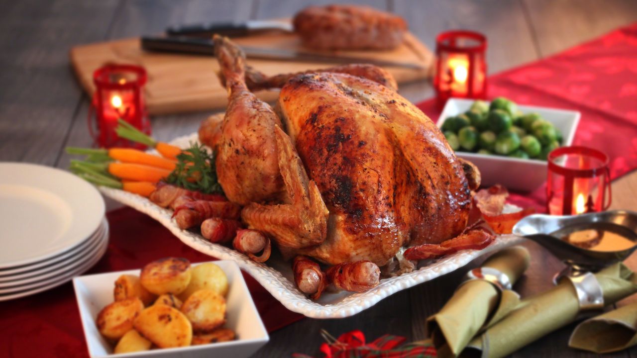 Wallpaper turkey, roast, poultry, dinner