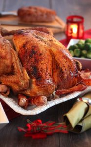 Preview wallpaper turkey, roast, poultry, dinner