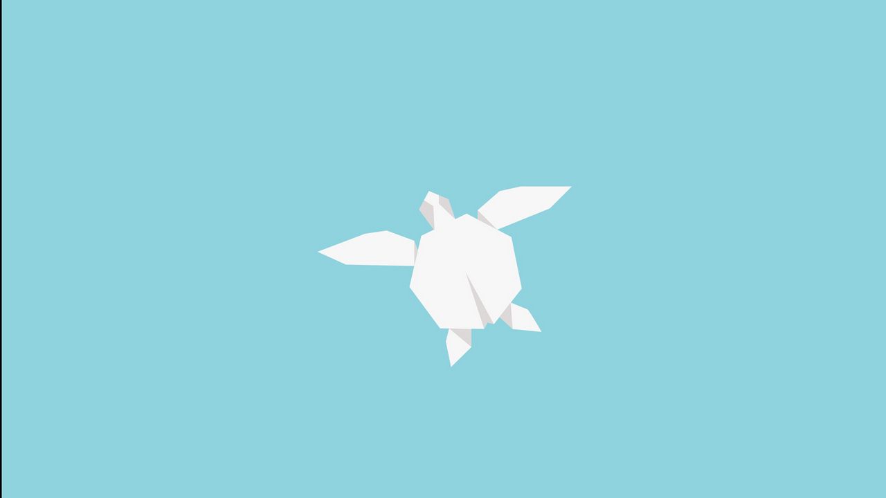 Wallpaper turtle, paper, origami