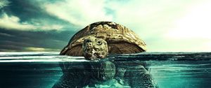 Preview wallpaper turtle, water, swim, underwater