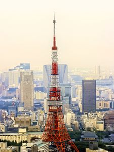 Preview wallpaper tv tower, tower, city, buildings