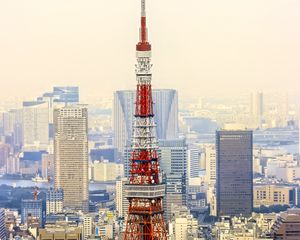 Preview wallpaper tv tower, tower, city, buildings