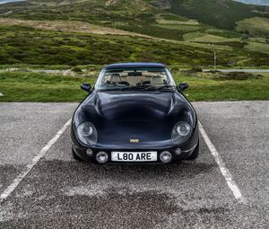 Preview wallpaper tvr griffith, car, black, sports car, nature