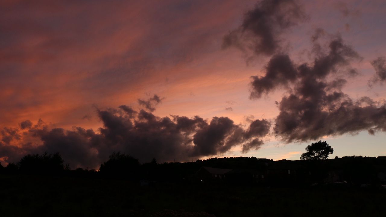 Wallpaper twilight, sunset, clouds