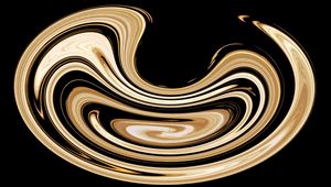 Preview wallpaper twisted, form, circle, gold