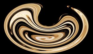 Preview wallpaper twisted, form, circle, gold