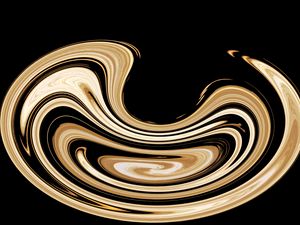 Preview wallpaper twisted, form, circle, gold