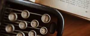 Preview wallpaper typewriter, book, vintage, aesthetics