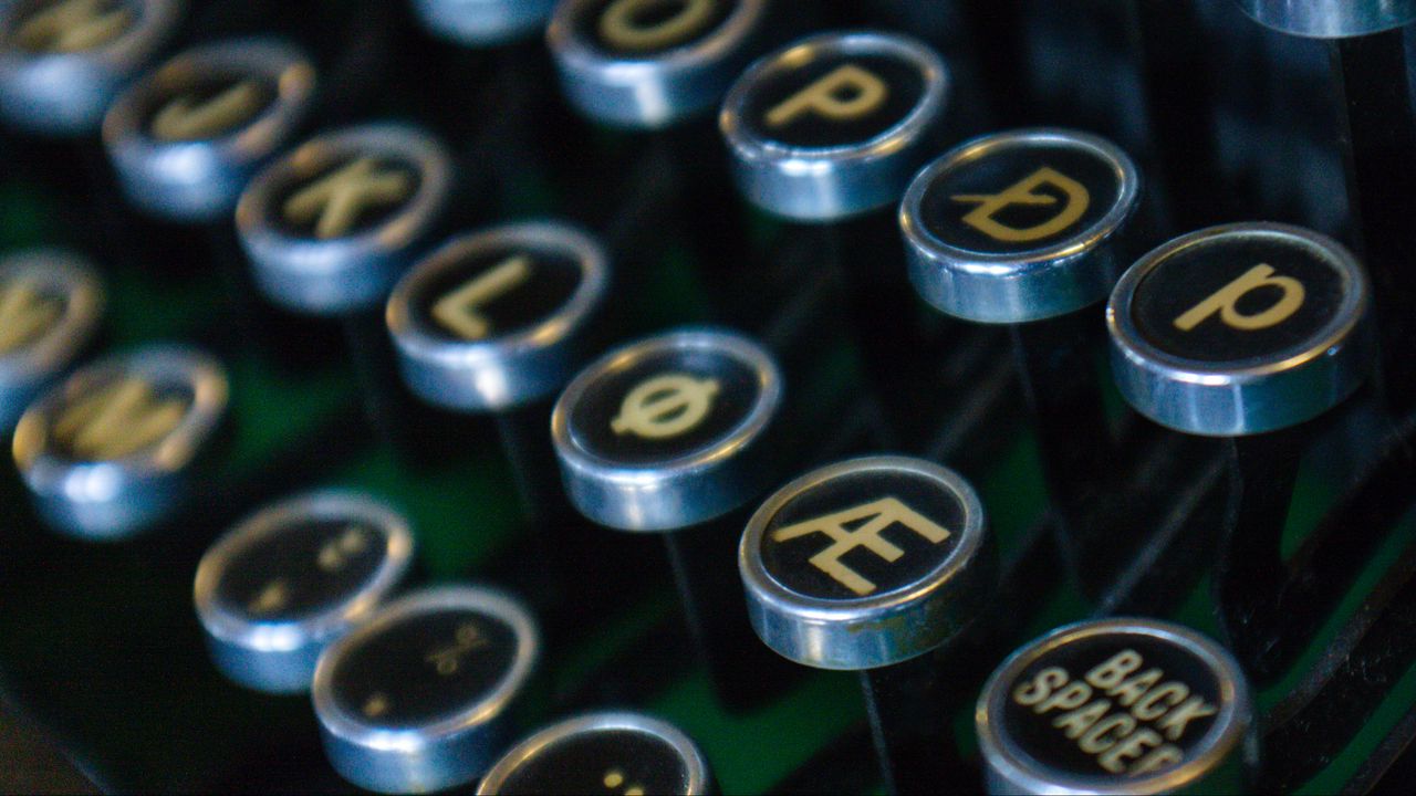 Wallpaper typewriter, keys, symbols
