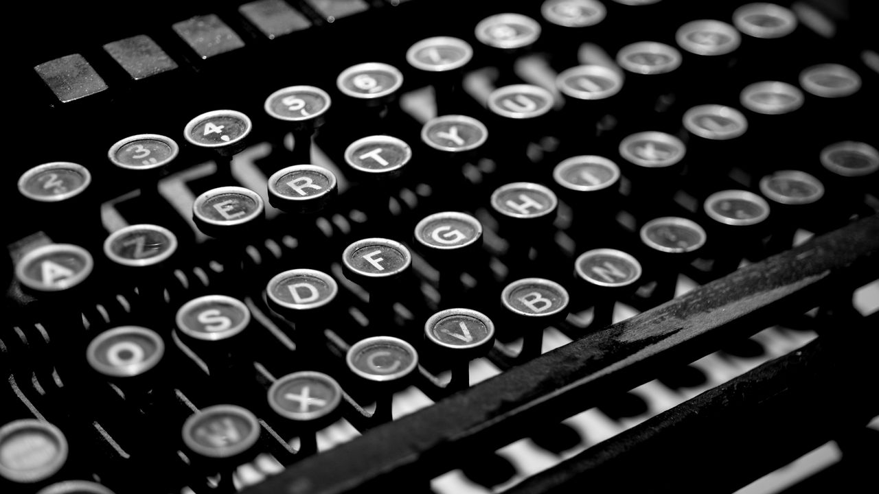 Wallpaper typewriter, keys, typography