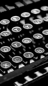 Preview wallpaper typewriter, keys, typography