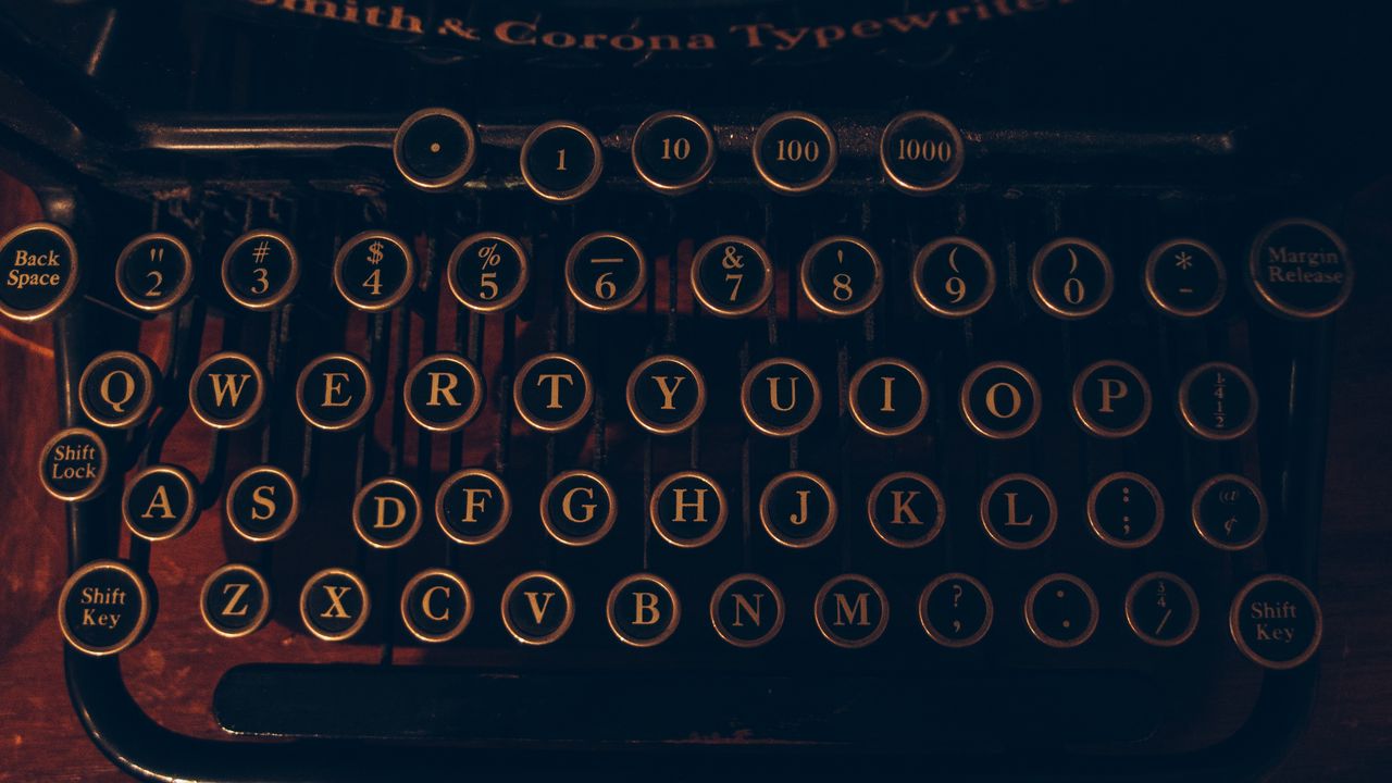 Wallpaper typewriter, letters, numbers