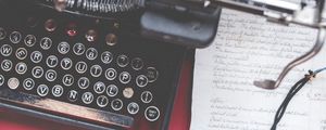 Preview wallpaper typewriter, letters, retro