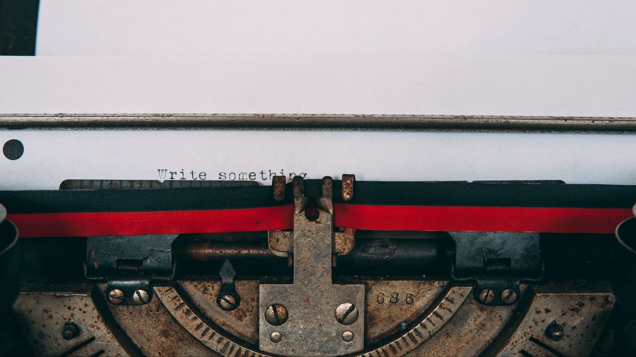 Wallpaper typewriter, letters, words, sheet, inscription