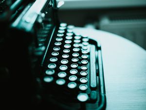 Preview wallpaper typewriter, retro, vintage, black