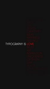Preview wallpaper typography is love, black, black background, sign, reflections