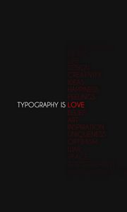 Preview wallpaper typography is love, black, black background, sign, reflections