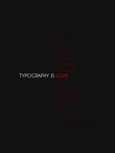 Preview wallpaper typography is love, black, black background, sign, reflections