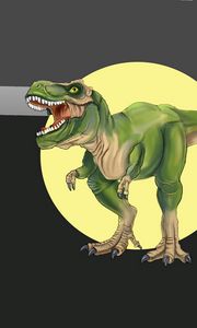 Preview wallpaper tyrannosaurus, dinosaur, predator, art