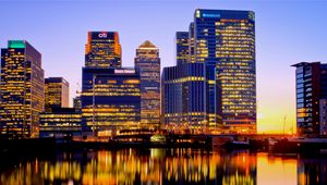Preview wallpaper uk, england, london, night, buildings, river, reflection, city lights