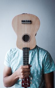 Preview wallpaper ukulele, man, musical instrument, music