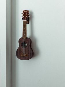 Preview wallpaper ukulele, musical instrument, strings, wall