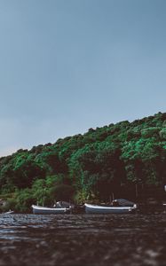 Preview wallpaper ullswater, penrith, boats, trees, shore