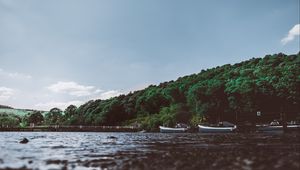 Preview wallpaper ullswater, penrith, boats, trees, shore