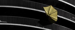 Preview wallpaper umbrella, building, facade, wind