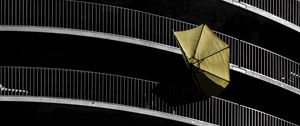 Preview wallpaper umbrella, building, facade, wind