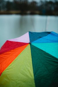 Preview wallpaper umbrella, colorful, rain, drops